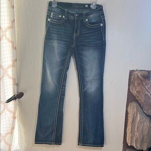 Miss Me Dark Blue Straight Leg Jeans